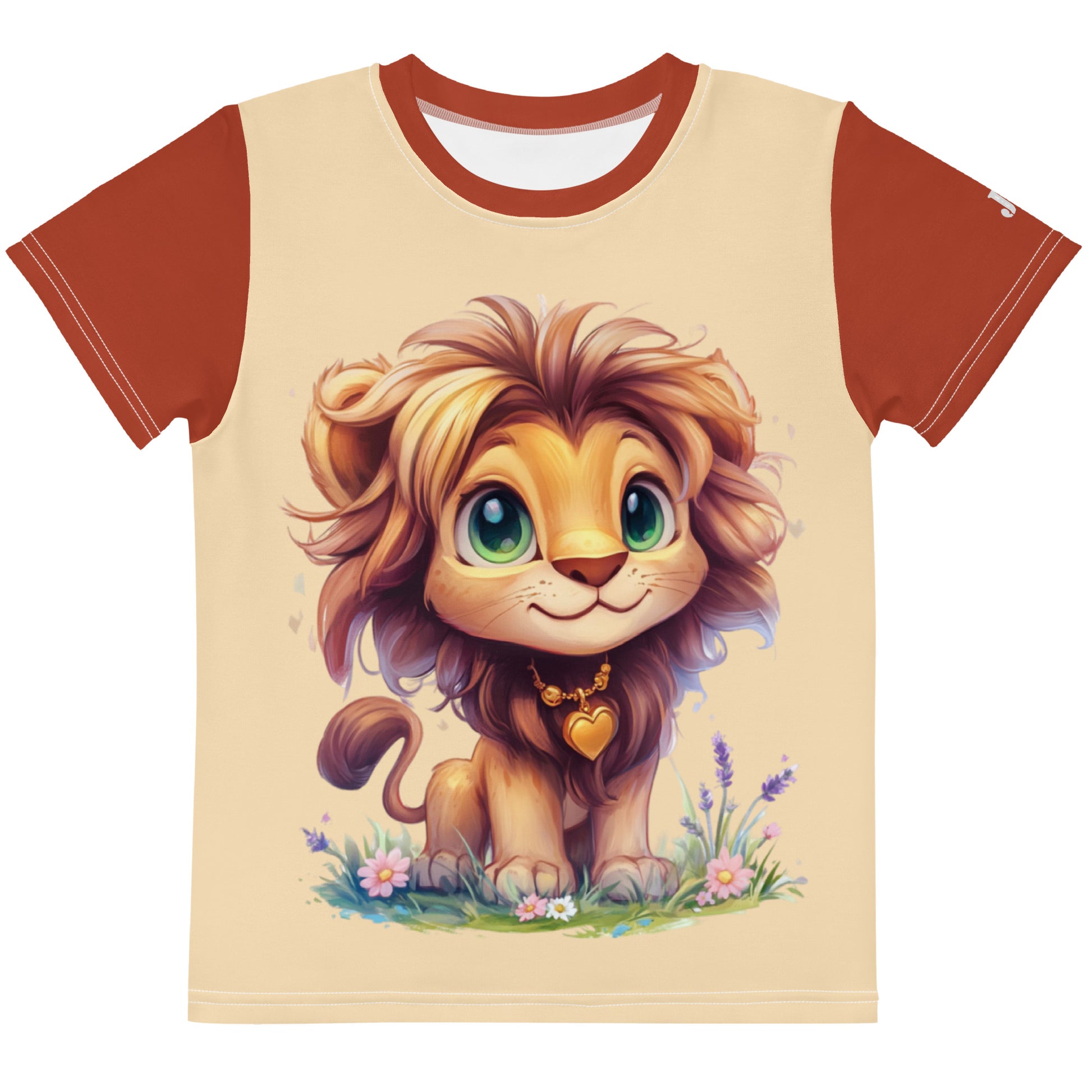 Bezauberndes Kinder T-Shirt „Little Lion“ aus  Baumwolle. Niedlicher Löwen-Print, cooles Ringer-Design & weicher Tragekomfort. Jetzt Lieblings-Shirt sichern!