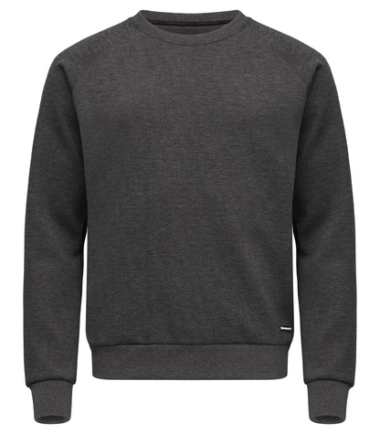 Herren Crew Neck Pullover in der Farbe Anthrazite mit klassischem Rundhalsausschnitt, langen Ärmeln und gerippten Bündchen an Ärmeln, Ausschnitt und Saum.
