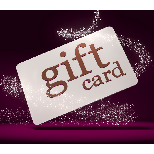 Digital gift certificate for the online store, available in various denominations ranging from 25 to 100 Dollar.
