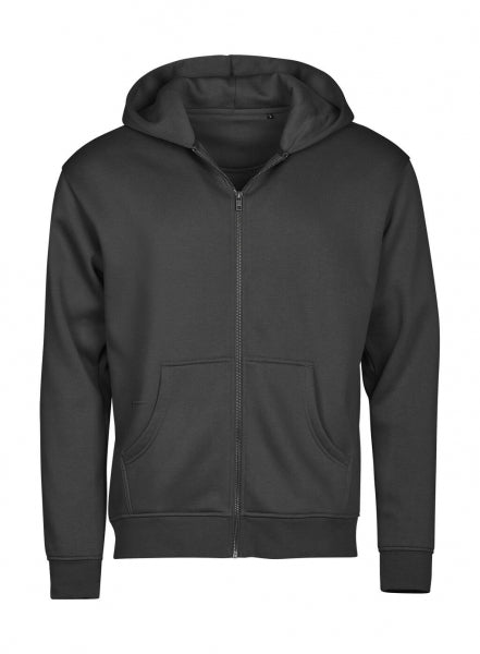 Herren Kapuzenpullover mit Reißverschluss in Schwarz mit lässiger Passform und cleanem, einfarbigem Design. Mit großer Kapuze samt Kordelzug, langen Ärmeln, breiten Rippbündchen und klassischer Kängurutasche auf der Vorderseite.