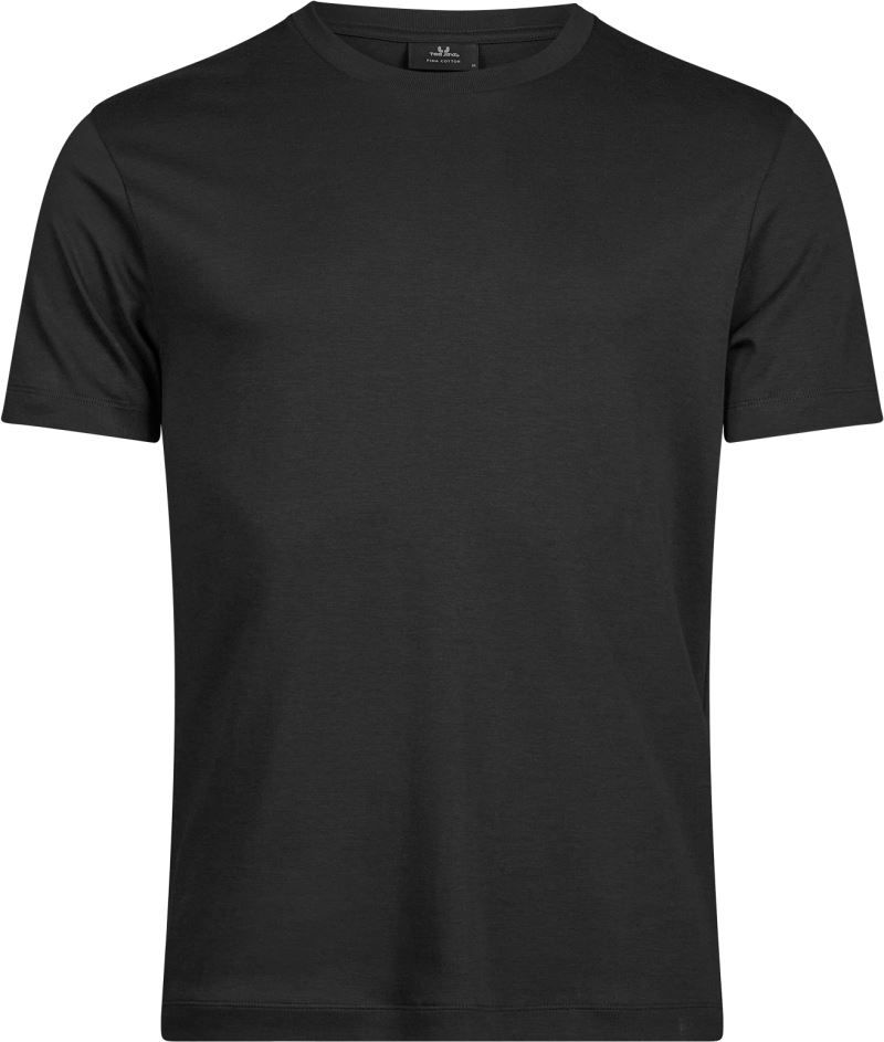 Herren Urban Pima Baumwoll T-Shirt in Schwarz mit cleanem, einfarbigem Design. Kurzärmeliges Baumwoll-T-Shirt mit Rundhalsausschnitt, geradem Schnitt und schlichtem, modernem Erscheinungsbild.
