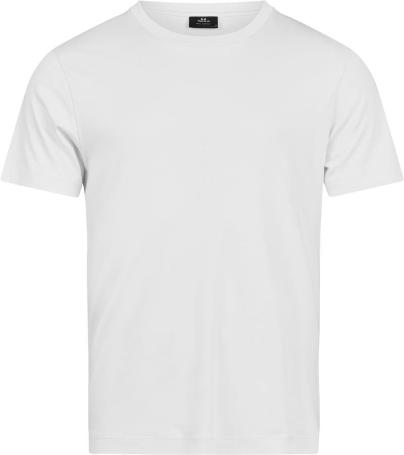 Herren Urban Pima Baumwoll T-Shirt in Weiß mit cleanem, einfarbigem Design. Kurzärmeliges Baumwoll-T-Shirt mit Rundhalsausschnitt, geradem Schnitt und schlichtem, modernem Erscheinungsbild.