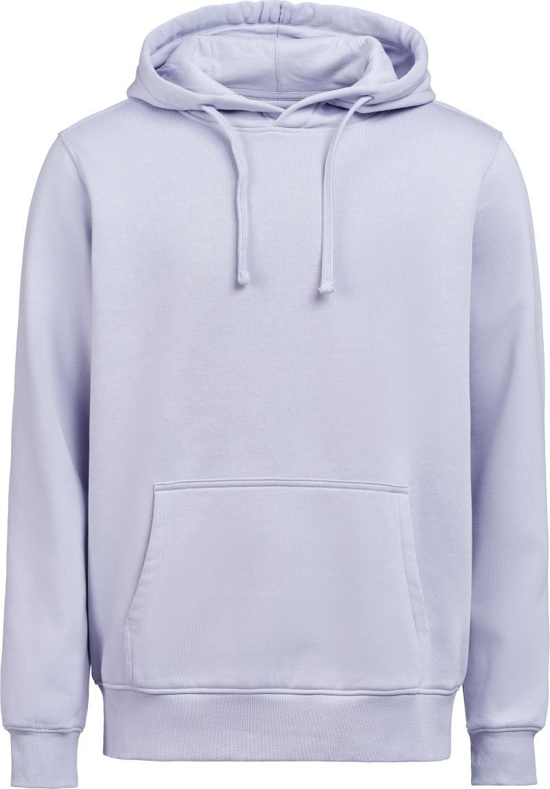 Herren schwerer Kapuzenpullover Regular Fit in Aster mit lässiger Passform und cleanem, einfarbigem Design. Mit großer Kapuze samt Kordelzug, langen Ärmeln, breiten Rippbündchen und klassischer Kängurutasche auf der Vorderseite.