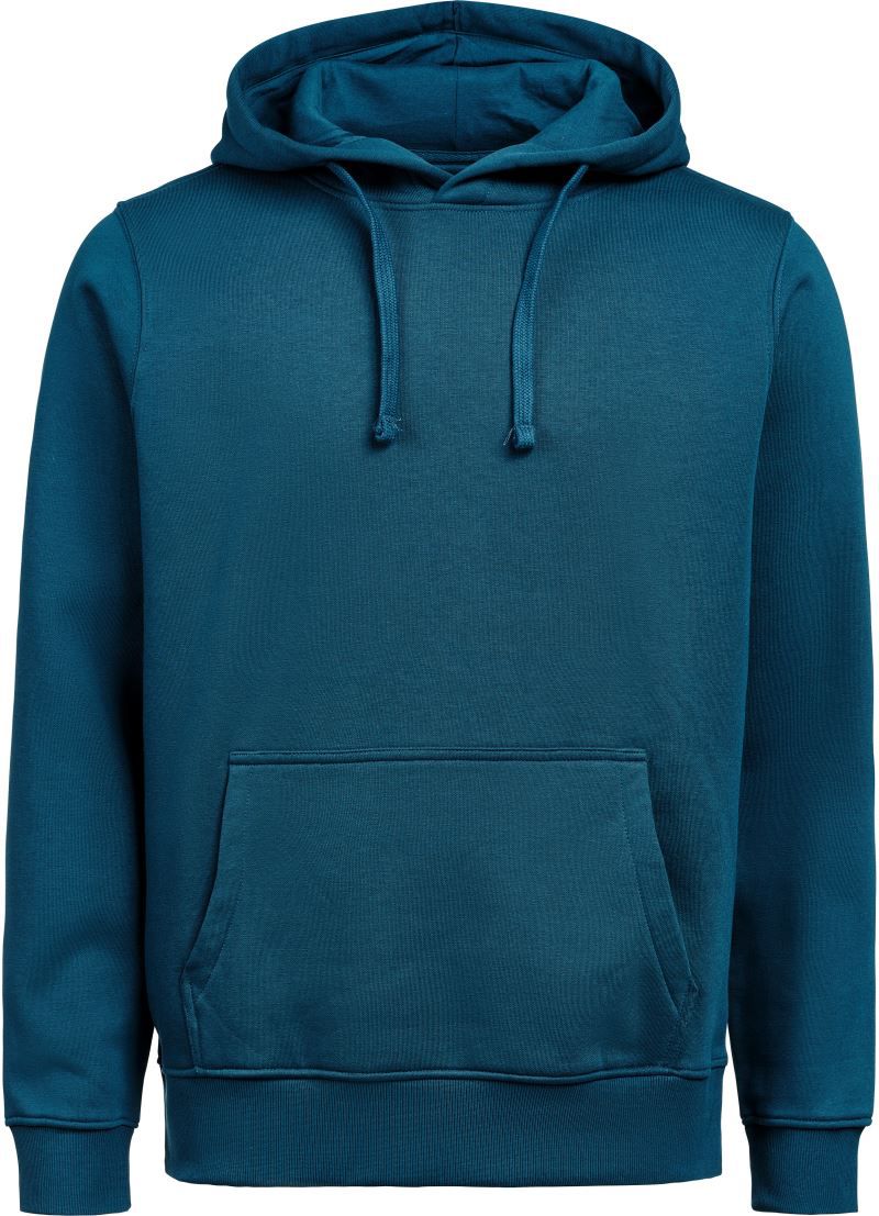 Herren schwerer Kapuzenpullover Regular Fit in Orion mit lässiger Passform und cleanem, einfarbigem Design. Mit großer Kapuze samt Kordelzug, langen Ärmeln, breiten Rippbündchen und klassischer Kängurutasche auf der Vorderseite.