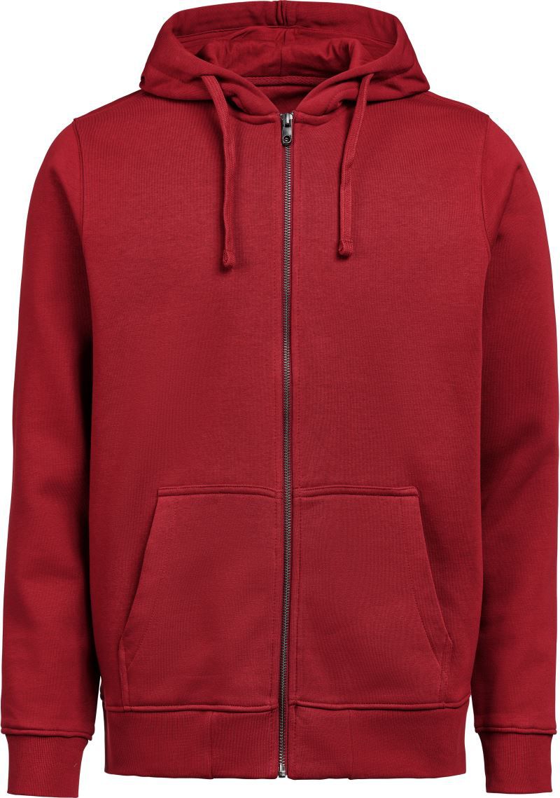 Schwere Kapuzenjacke Regular Fit in Brick  mit lässiger Passform und cleanem, einfarbigem Design. Mit großer Kapuze samt Kordelzug, langen Ärmeln, breiten Rippbündchen und klassischer Kängurutasche auf der Vorderseite.