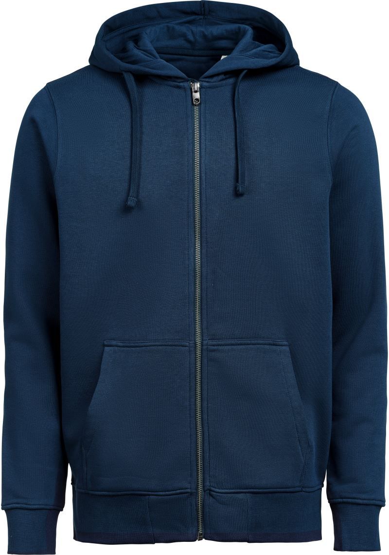Schwere Kapuzenjacke Regular Fit in Navy mit lässiger Passform und cleanem, einfarbigem Design. Mit großer Kapuze samt Kordelzug, langen Ärmeln, breiten Rippbündchen und klassischer Kängurutasche auf der Vorderseite.