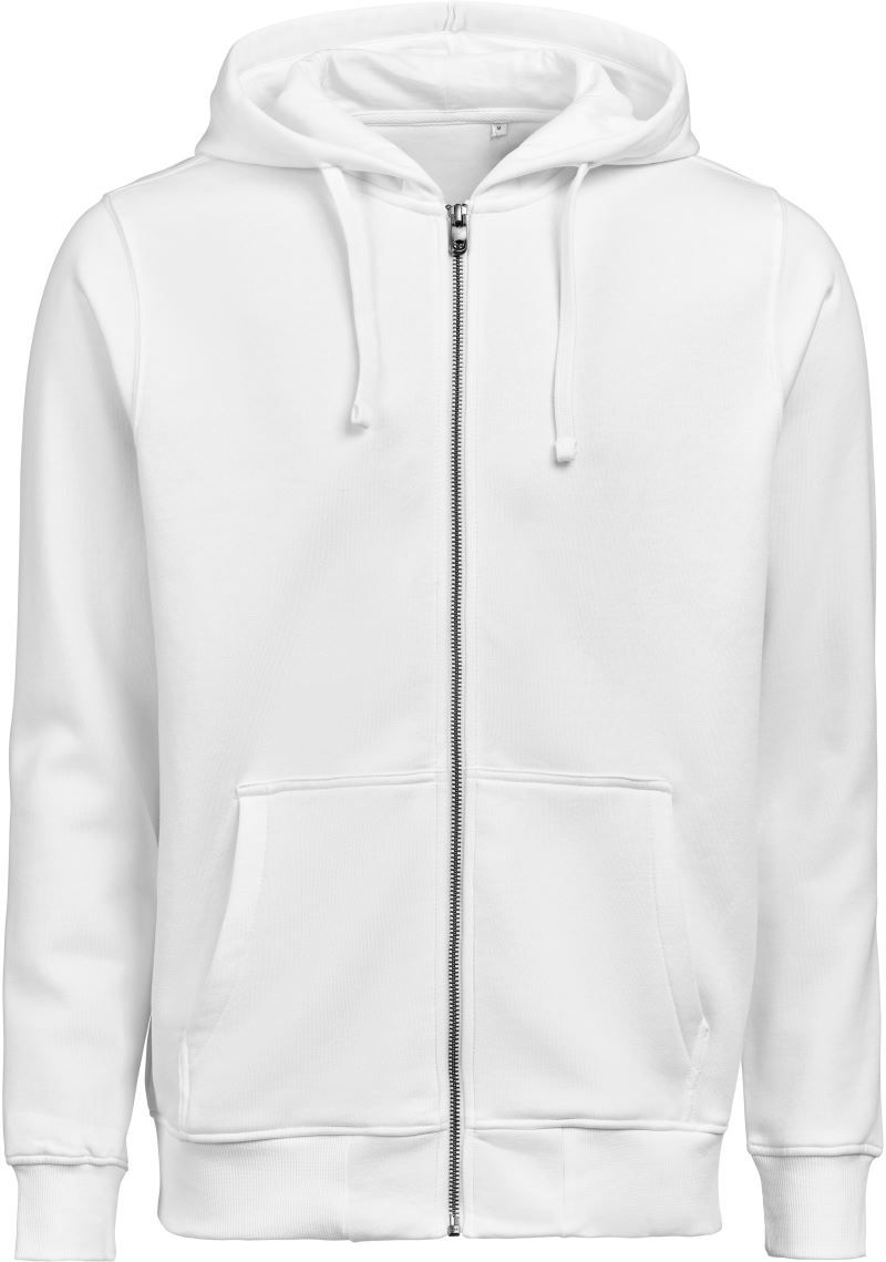 Schwere Kapuzenjacke Regular Fit in weiß mit lässiger Passform und cleanem, einfarbigem Design. Mit großer Kapuze samt Kordelzug, langen Ärmeln, breiten Rippbündchen und klassischer Kängurutasche auf der Vorderseite.