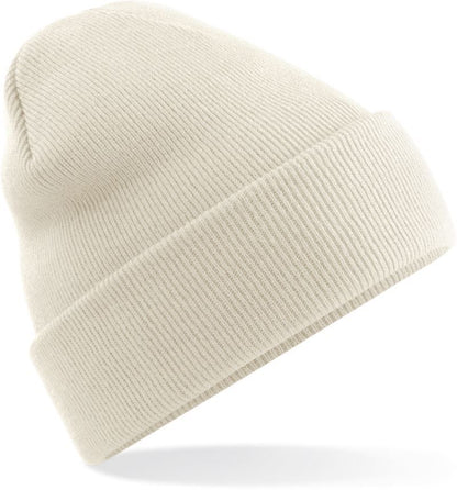 Unisex Strickmütze in mit breitem Umschlag und Rippstrick.