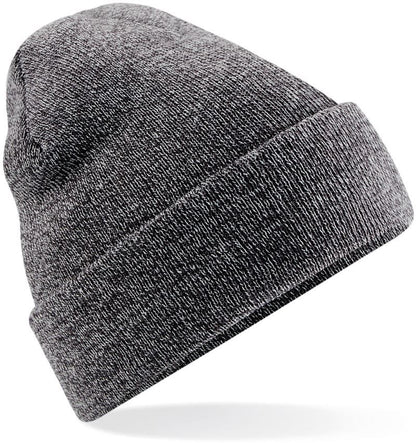Unisex Strickmütze in mit breitem Umschlag und Rippstrick.