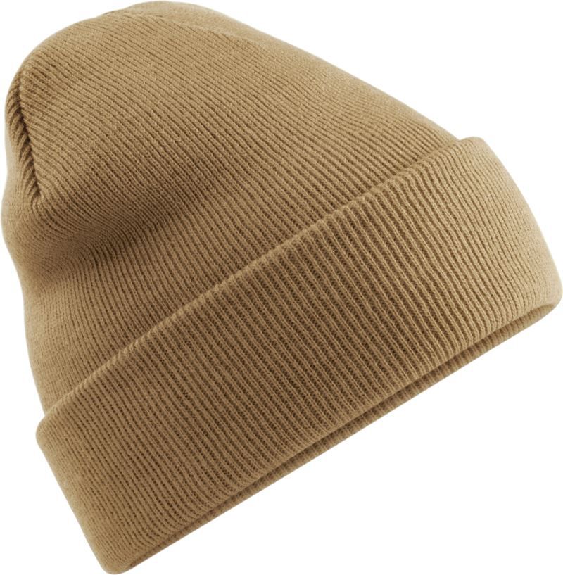 Unisex Strickmütze in mit breitem Umschlag und Rippstrick.