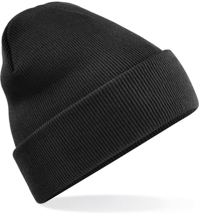 Unisex Strickmütze in mit breitem Umschlag und Rippstrick.