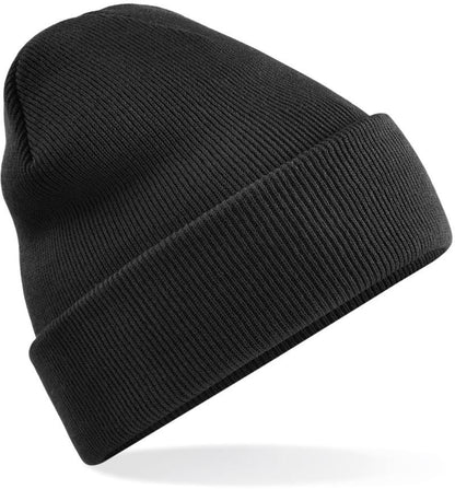 Unisex Strickmütze in mit breitem Umschlag und Rippstrick.