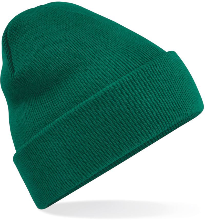 Unisex Strickmütze in mit breitem Umschlag und Rippstrick.