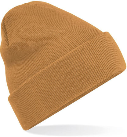 Unisex Strickmütze mit breitem Umschlag und Rippstrick.