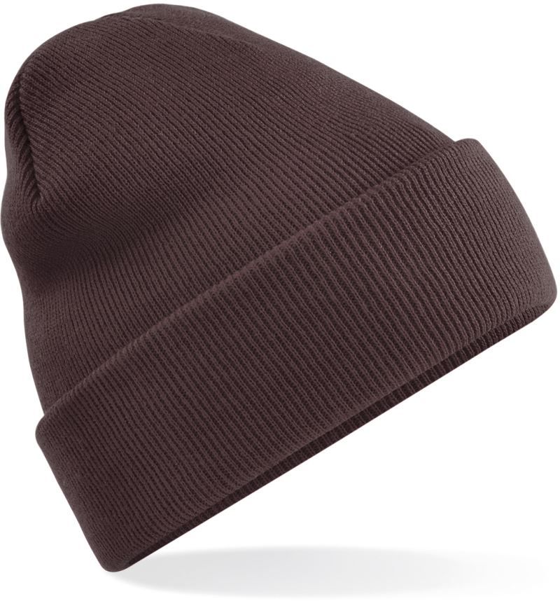Unisex Strickmütze in mit breitem Umschlag und Rippstrick.