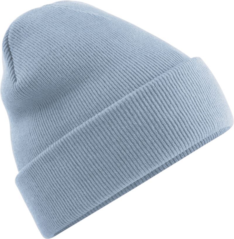 Unisex Strickmütze mit breitem Umschlag und Rippstrick.