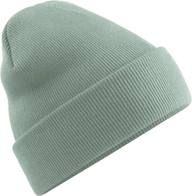 Unisex Strickmütze mit breitem Umschlag und Rippstrick.