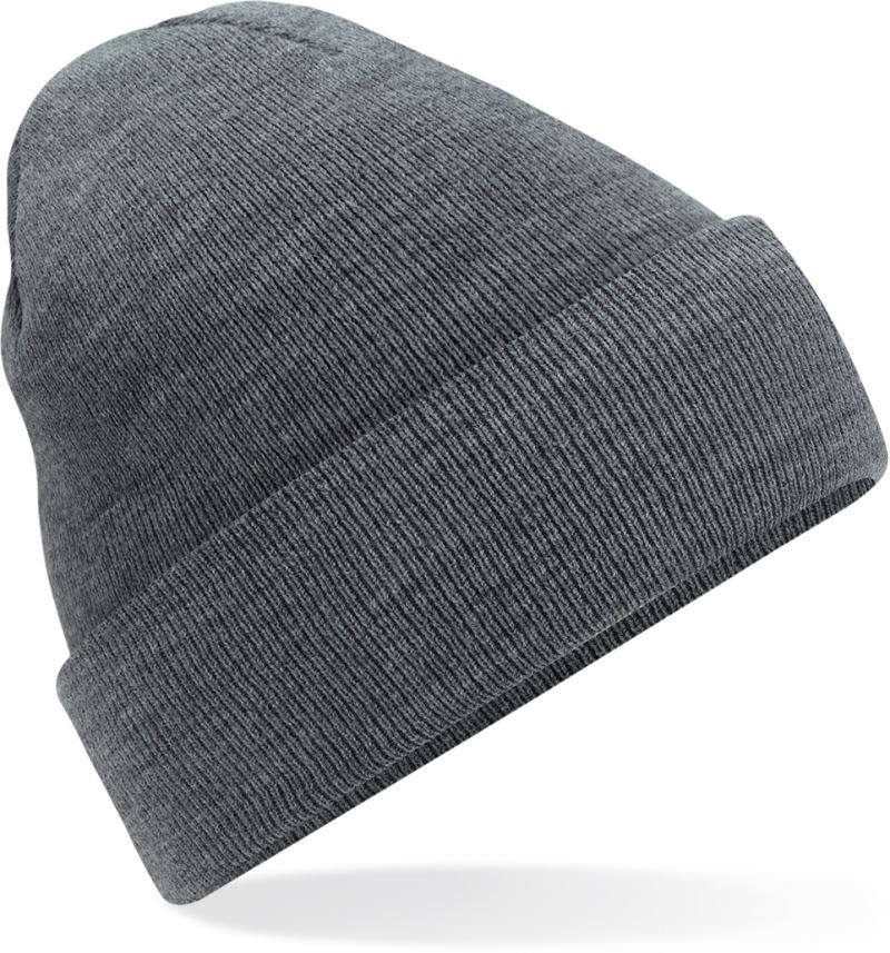 Unisex Strickmütze in mit breitem Umschlag und Rippstrick.