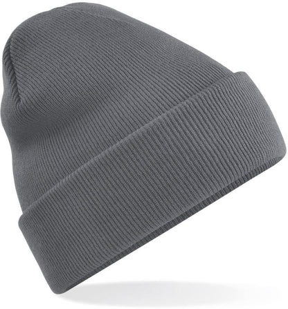 Unisex Strickmütze in mit breitem Umschlag und Rippstrick.