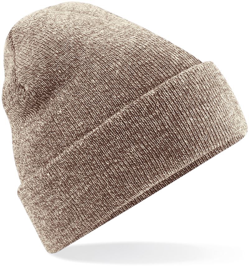 Unisex Strickmütze in mit breitem Umschlag und Rippstrick.