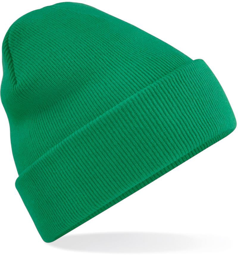 Unisex Strickmütze in mit breitem Umschlag und Rippstrick.