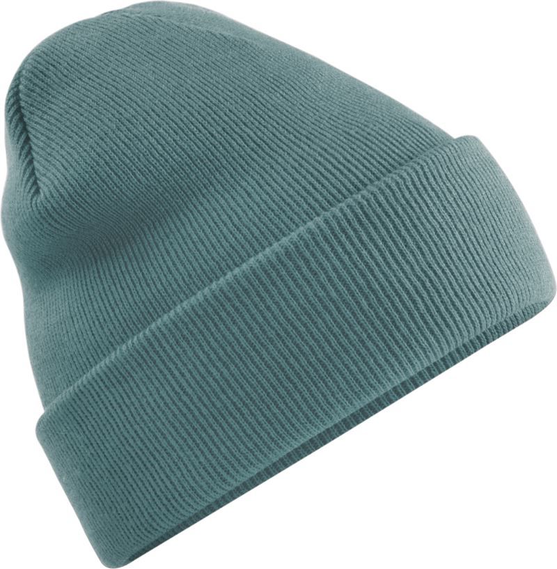 Unisex Strickmütze in mit breitem Umschlag und Rippstrick.