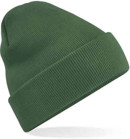 Unisex Strickmütze in mit breitem Umschlag und Rippstrick.