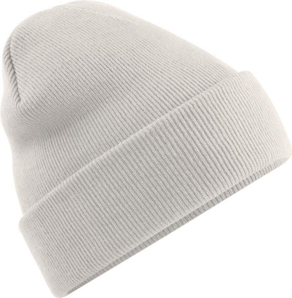 Unisex Strickmütze in mit breitem Umschlag und Rippstrick.
