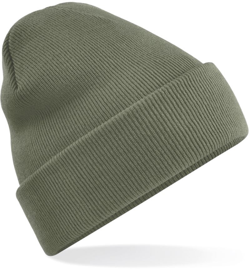 Unisex Strickmütze in mit breitem Umschlag und Rippstrick.