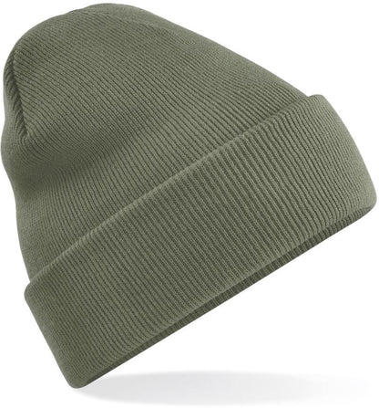 Unisex Strickmütze in mit breitem Umschlag und Rippstrick.