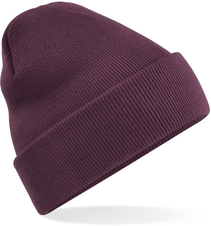 Unisex Strickmütze mit breitem Umschlag und Rippstrick.