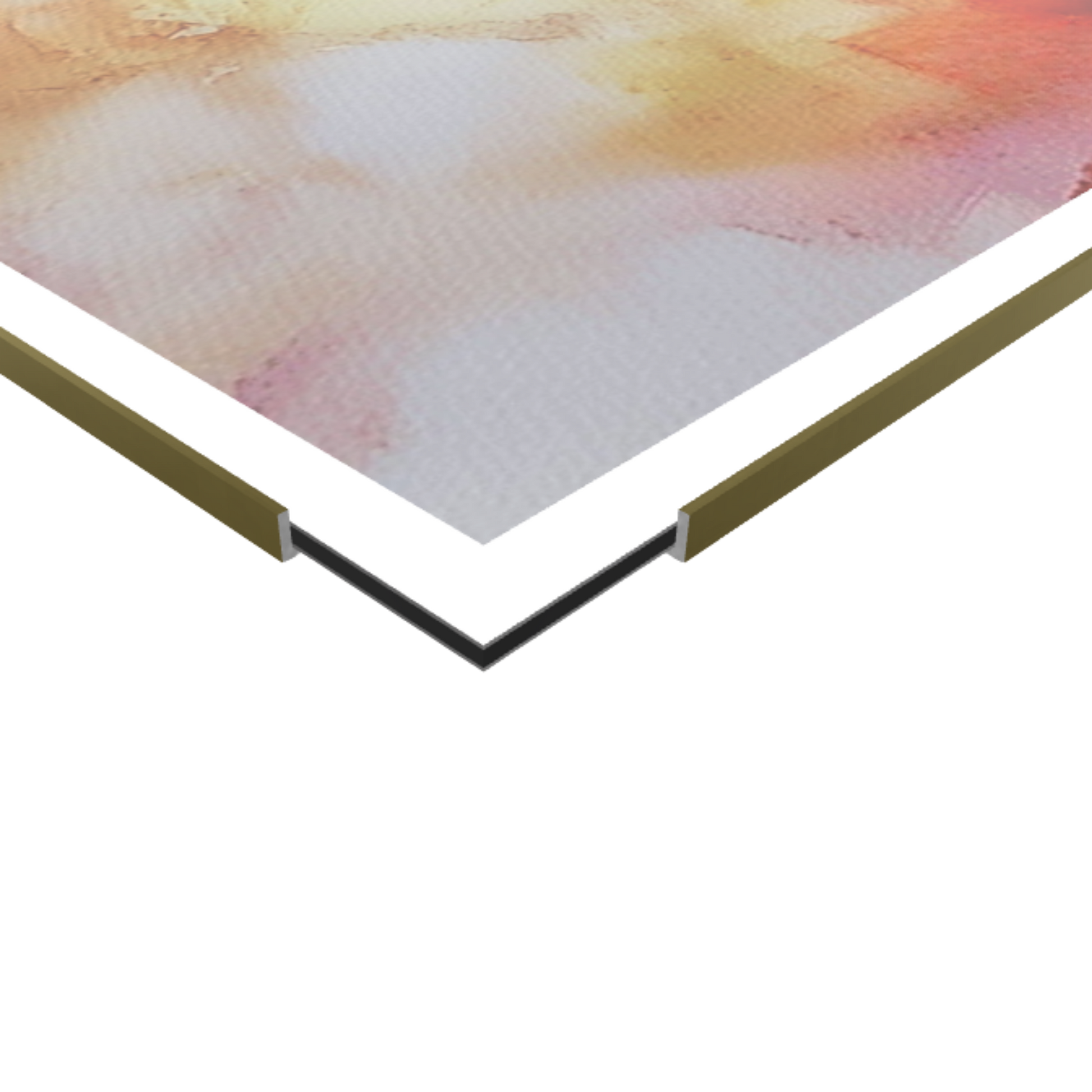 Das Aquarellmotiv „Rebirth through Fire“ zeigt einen majestätischen Phönix mit weit ausgebreiteten Flügeln, der aus feurigen, leuchtend roten, orangen und gelben Farbexplosionen aufsteigt. Hochauflösender Fine Art Pigmentdruck mit mattem Acrylglas im goldenen 2 mm Metallrahmen.